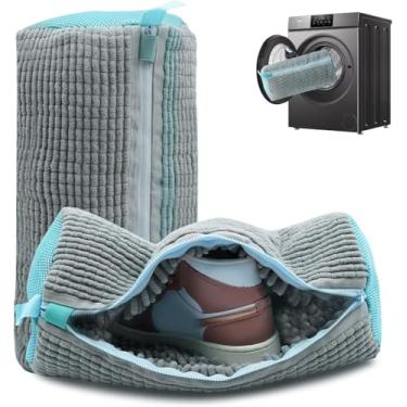 Imagem de Bolsa para máquina de lavar sapatos, bolsa de sapatos de lavanderia, bolsa de sapatos de lavanderia para tênis, lavadora e secadora, bolsa de limpeza reutilizável para meias, delicados, sapatos de