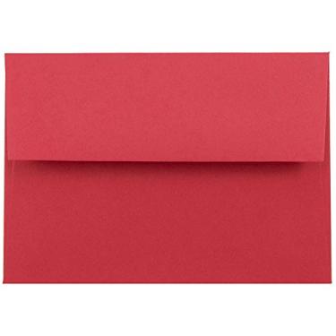 Imagem de JAM PAPER Envelopes de convite coloridos 4Bar A1 – 9,5 x 13,7 cm – Vermelho reciclado – atacado 500/caixa
