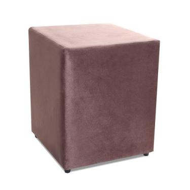 Imagem de Puff Quadrado Suede Marrom Decorativo 35x35cm - BF COLCHÕES, MARROM