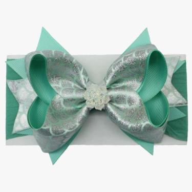 Imagem de 1 Faixa Cabelo C/Laço Infantil Bebê Meia De Seda Premium Mod.11 - Mund