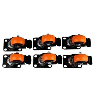 Imagem de 6 Rodinha Rodízio Roda Reforçada Moveis Pesados 600kg 50mm - XXX