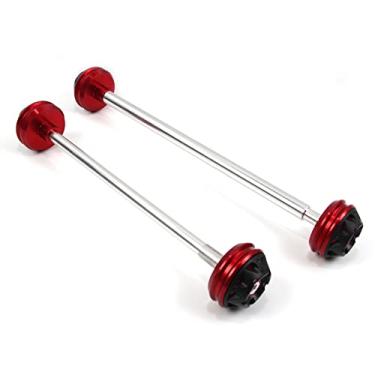 Imagem de Protetores de roda deslizantes de eixo Arashi Garfo dianteiro e traseiro para Yamaha YZF R6 2006-2016, peças de acessórios de motocicleta vermelhas