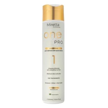 Imagem de Miretta One Pro Shampoo Anti-Metais com Ação Detox, Pré-Tratamento Profissional, 300ml, Proteção e Revitalização dos Fios