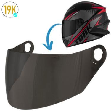 Imagem de Viseira Fumê para Capacete R8 New Liberty Four Pro Tork Fechado - Orig