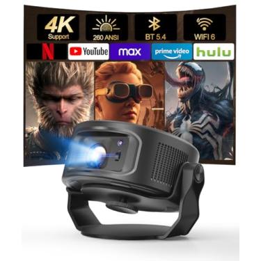 Imagem de Magcubic Projetor inteligente com WiFi 6 e Bluetooth 5.4, suporte para mini projetor 4K e 8K, Android 14 integrado, Keystone automático, proyector de vídeo para home theater/filmes ao ar livre