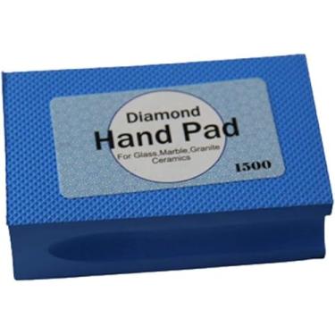 Imagem de Blocos de lixa de diamante 1500 grãos de diamante almofada de polimento manual azul galvanizado polimento bloco de lixa manual para vidro de cerâmica de pedra
