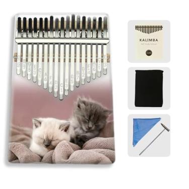 Imagem de Yusound Piano de polegar Kalimba de 17 teclas – Piano de dedo portátil com design de gato, som rico e bolsa de transporte – Presente ideal para adultos, crianças e iniciantes