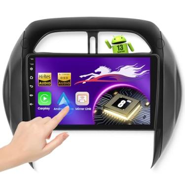 Imagem de Estéreo automotivo Android para Toyota RAV4 2003-2005 com WiFi 5G Qualcomm 8-core 4G + 64G, tela sensível ao toque QLED 1280P de 23 cm, rádio veicular Carplay, Android Auto BT5.1 DSP/áudio de alta