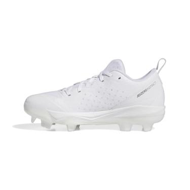 Imagem de adidas Tênis feminino de softbol Adizero Instinct TPU, Branco/Preto/Branco, 34