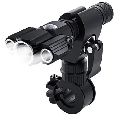 Imagem de Lanterna USB para bicicleta, ajustável, 3LED, mountain bike, dianteira, traseira, lanterna, impermeável, luz de advertência de segurança para ciclismo (conjunto um)