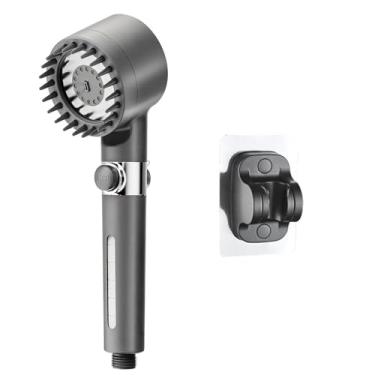 Imagem de 2023 Novo Chuveiro de Massagem Multifuncional com 3 Modos Ajustáveis Filtro Algodão PP Bico Antiobstrução Botão Parada Pulverização Alta Pressão 22 Faixas Instalação Fácil para Adultos Crianças Pets C