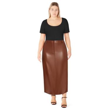Imagem de City Chic Saia feminina plus size - Aylani, Neutro, 46
