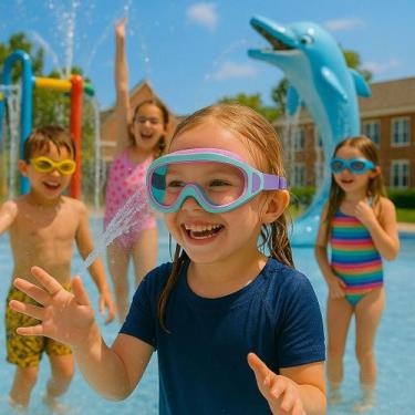 Imagem de Óculos-máscara infantil premium natação-mergulho silicone gi - AURORA,