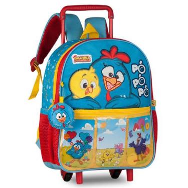 Imagem de Mochila De Rodinha Escola Creche Pequena Galinha Pintadinha Oficial - 