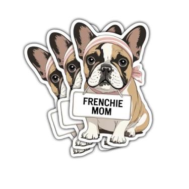 Imagem de 3 peças de adesivos de mãe francesa, adesivos de vinil fofos para amantes de buldogue francês para laptop, caderno, garrafa de água, para-choque de carro, álbum de recortes, presente para mães de cães