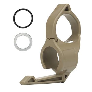 Imagem de Wapealy Suporte de anel de lanterna tática com clipe de bolso, durável e portátil, adequado para lanternas de LED, bronze