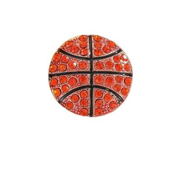 Imagem de Broche de futebol com strass para mulheres e homens delicados pinos de cristal bola americana rugby basquete vôlei beisebol esportes coleção de joias presentes, Large, Liga de aço, Zircônia cúbica