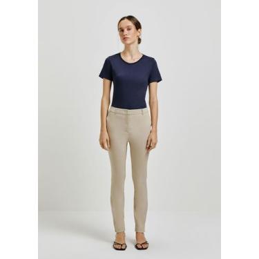 Imagem de Calça Básica Feminina Cintura Média Alfaiataria - Hering, 044, Bege