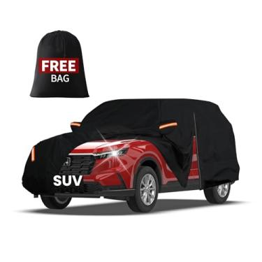 Imagem de FiveFox Capa impermeável para carro SUV com ajuste personalizado para Honda CRV 1997-2024 2025, Toyota RAV4 1996-2025, capa externa completa para todos os climas, proteção externa de chuva granizo ao