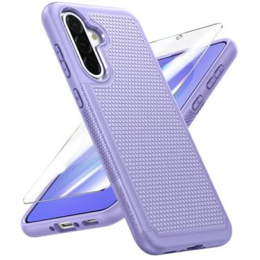 Imagem de FNTCASE Capa para celular Galaxy A36-5G - Capas de proteção contra quedas de grau militar A56-5G, testado contra quedas de 4,3 m, protetor de tela incluído, textura antiderrapante, capa à prova de
