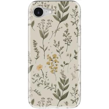 Imagem de LUMARKE Capa fofa para iPhone 16e - compatível com carregamento sem fio - silicone macio de camada dupla + capa rígida - design floral moderno - capa de telefone brilhante para mulheres - sussurro