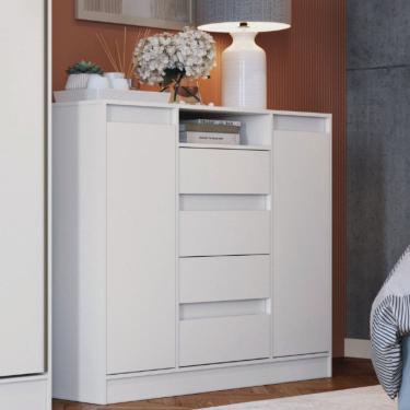 Imagem de Cômoda 4 Gavetas 2 Portas Alba Móveis Castro