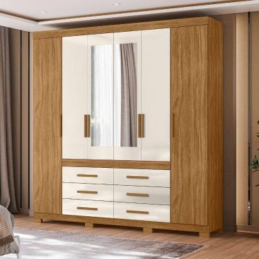 Imagem de Guarda Roupa Casal 3 Portas 5 Gavetas Flex Color Veneto Luciane