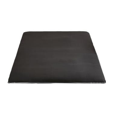 Imagem de Zelladorra Capa de colchão tipo futon antiderrapante, tamanho Queen, capa de colchão japonesa com zíper, lavável na máquina (preto)