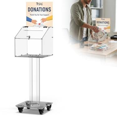 Imagem de Tredre Caixa de sugestões de acrílico transparente grande com trava