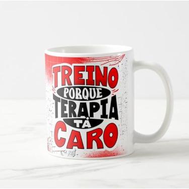 Imagem de Caneca Academia Fitness Treino Porque Terapia Tá Caro