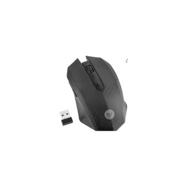 Imagem de Mouse Óptico Sem Fio MS210, 1600 DPI, Conexão 2.4GHz, Plástico ABS, Preto, Design Ergonômico, Alcance 10m, Dimensões 10.5x6.5x3cm