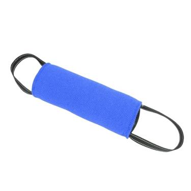 Imagem de Tnfeeon Brinquedos da Corda do Cão, Descanso Ergonômico da Mordida da Correia da Mão do Deslizamento da Tela de Grande Resistência para o Treinamento e a Mastigação do Cão (BLUE)