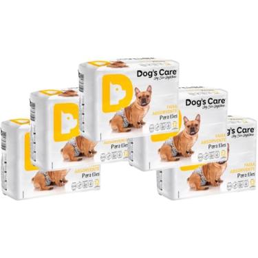 Imagem de Kit 5 Fralda Higiênica Descartável Dog's Care Para Cachorro Macho GG 60 unidades