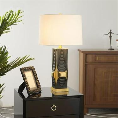 Imagem de Luxo Contemporâneo Lâmpada De Mesa De Cerâmica LED Criatividade Americana Sala De Estar Quarto Estudo Villa Hotel Cama Mesa Luz (Estilo 160A)