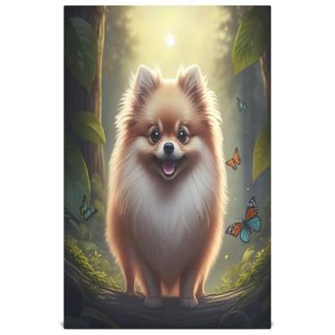 Imagem de Joisal Toalhas de prato impressas para decoração de cozinha bonito desenho animado cachorro borboleta toalha de chá de mão bonito pano de limpeza reutilizável absorvente 45 x 71 cm, 6 pacotes