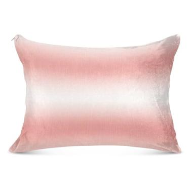 Imagem de Fronha com zíper grande ouro rosa arte estética poliéster longo para travesseiro padrão queen king fronha de cama fofa, tamanho do corpo, 53 cm x 137 cm