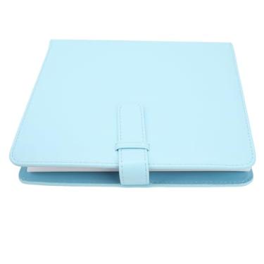 Imagem de Generic Álbum de Fotos Álbum de Fotos de Couro PU de 3 Polegadas de Grande Capacidade para Mini 12 11, Páginas de Bolso Transparentes, Ideal para Casamentos e Formaturas, Preto (Azul)