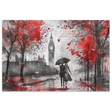 Imagem de Quebra-cabeça para adultos Big Ben Pintura Londres 500 peças brinquedos familiares arte duros elefante branco presentes engraçados