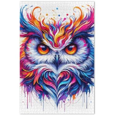 Imagem de Unicórnios roxos personalizados cenário fantástico quebra-cabeça 500 peças para adultos pintura animal decoração divertida família quebra-cabeça presentes para amantes de quebra-cabeça, 51 x 35