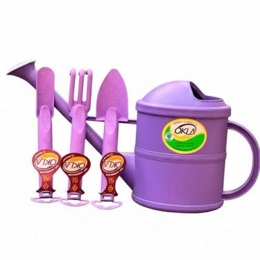 Imagem de Kit de Jardinagem com Regador 1,5L + 3 Ferramentas Completo, Prático e