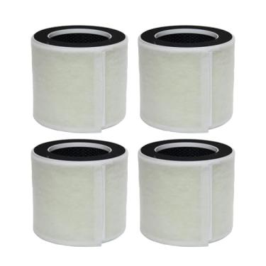 Imagem de PUREBURG Filtro de substituição compatível com purificador de ar AEOCKY Pandora, pacote com 4 filtros de carbono ativado H13 HEPA em 3 estágios para odor de COV de poeira limpa ao ar
