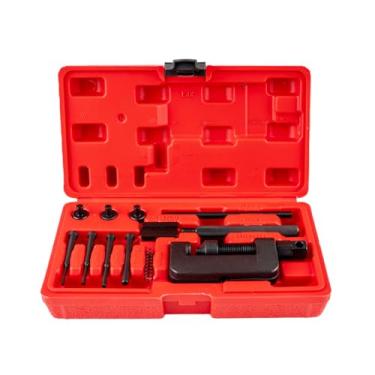 Imagem de Kit de ferramentas para disjuntor de corrente de motocicleta, conjunto de ferramentas de rebite de corrente AJulyBee – Cortador de corrente resistente e ferramenta de remoção de elos para bicicleta