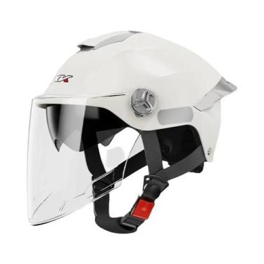 Imagem de Capacete De Motocicleta Aberto Preto De Verão Com Proteção Contra Impa