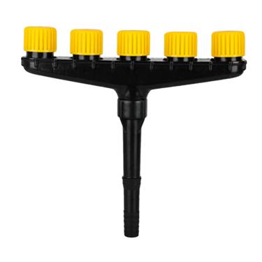 Imagem de SIWOTED Aspersor de jardim Multi-aspersor ajustável Multi-pontas de irrigação por aspersão de gramado Jardim externo Pátio Pulverizador de água de irrigação de jardinagem (5 cabeças)