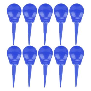 Imagem de Camisetas de golfe de plástico inquebráveis estilo cadeira azul pacote com dez para prática de altura de bola estável e uso no campo