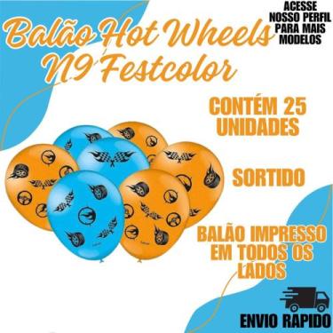 Imagem de Balao N9 Tema Hot Wheels Carro Decoraçao Evento Festa Bexiga - Crgfest
