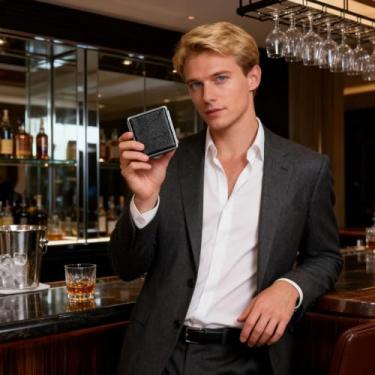 Imagem de 1 estojo de cigarro portátil e elegante, elegante estojo de cigarro de metal, comporta 20 cigarros, unissex (preto)