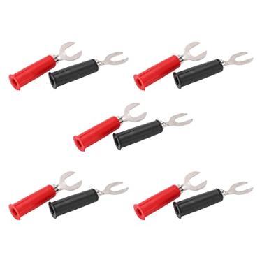 Imagem de Fafeicy Plugue Em Forma de u, Conexão de Latão de Pvc de, 10 Peças Tipo u para Adaptador de Plugue Banana, Equipamentos Eletrônicos e Uso Automotivo