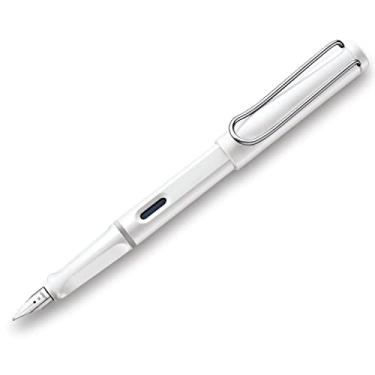 Imagem de LAMY safari white - Caneta tinteiro com grip ergonômico e pena de aço polido M - ideal para escrita e caligrafia - incluindo cartucho azul LAMY T 10
