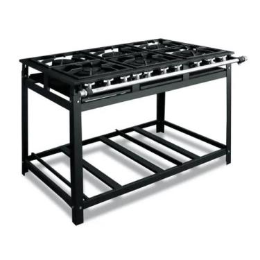 Imagem de Fogão Industrial 6 Bocas Economy Cristal Aço Baixa Pressão 3 Simples 3